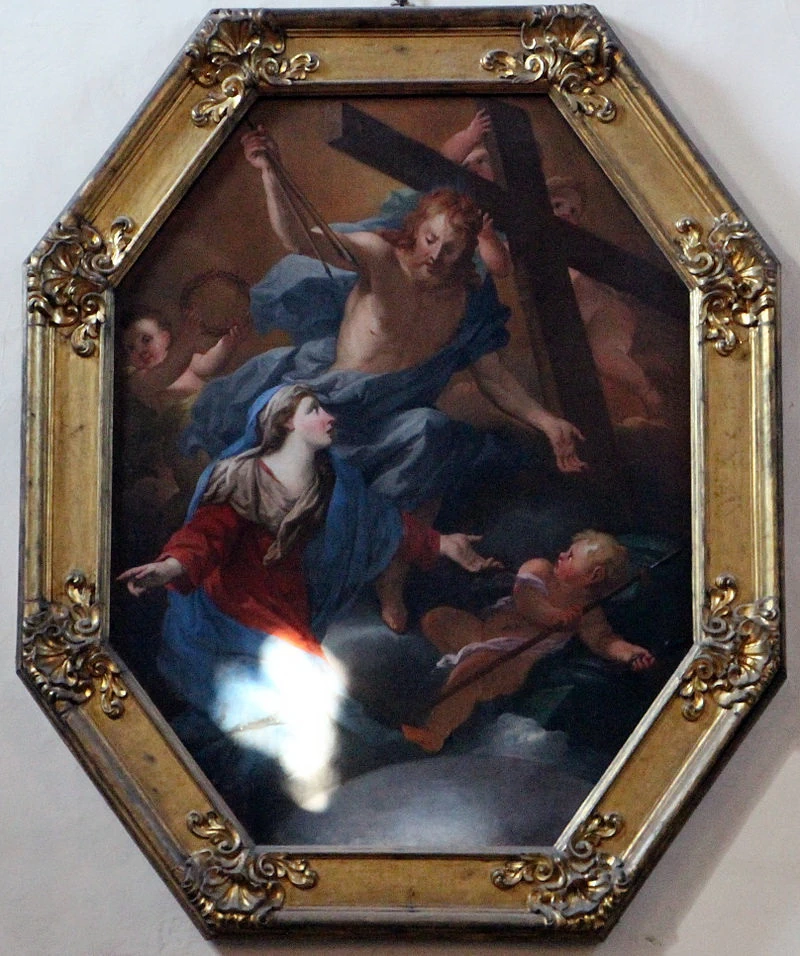 Apparizione di Cristo risorto alla Madonna con angeli e strumenti della Passione - San Domenico, Fiesole